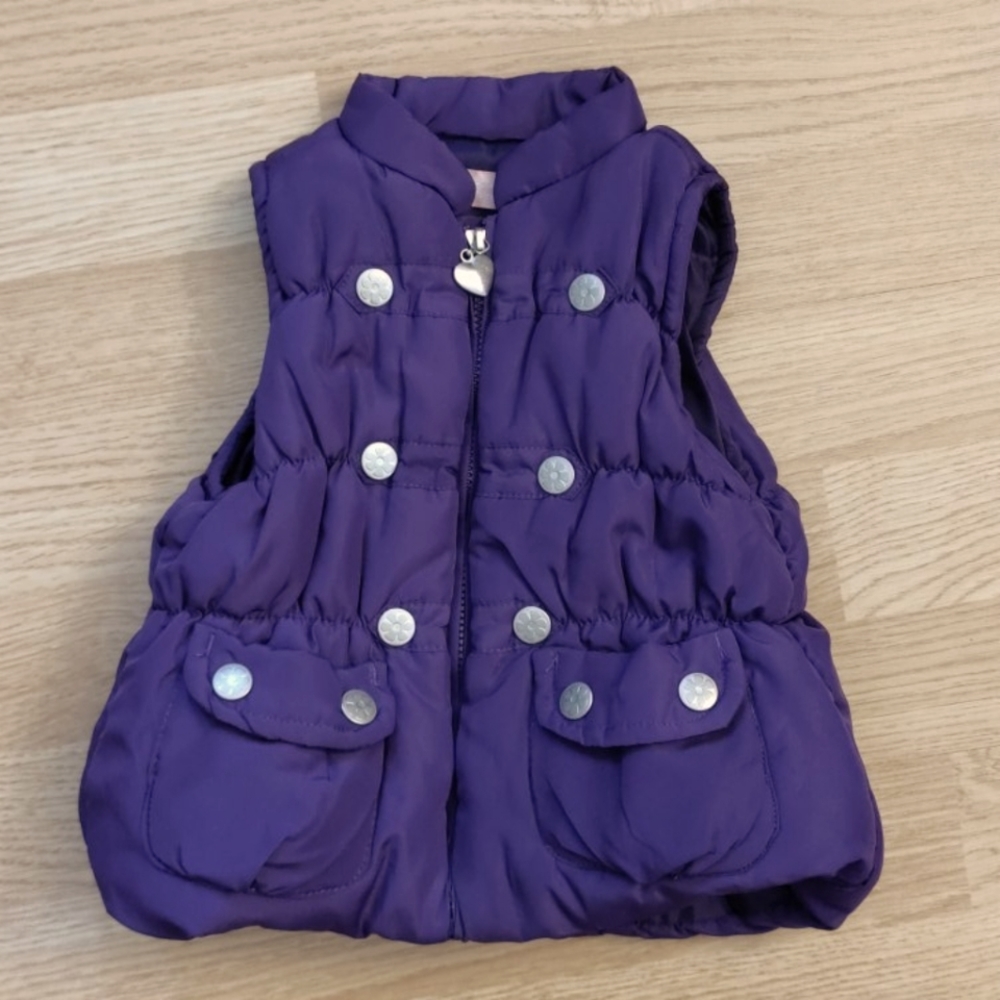 Baby Headquarters 12M Purple Quilted Puffer Vest Baby Winter Outerwear